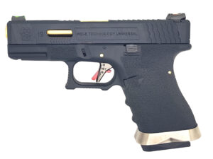 WE Custom 17 Series Pistol BLACK (Black Slide and Gold Barrel)