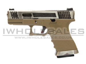 WE Custom Pistol Tan (Silver Slide and Silver Barrel)