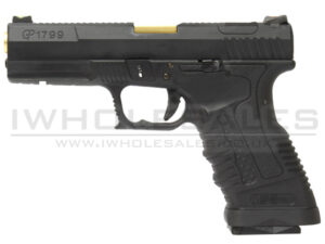 WE GP1799 GBB Pistol (T5 - Black - Gold Barrel - Metal Slide)