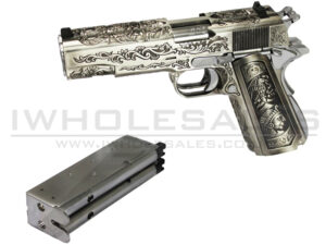 WE 1911 Mehico Double Barrel GasBB Pistol (Ful Metal - Drug Lord)