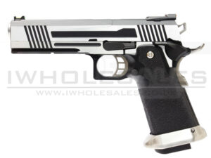 Armorer Works Custom Hi-Capa GBBP (Split Silver Slide - Black Frame - AW-HX1001)