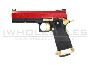 Armorer Works Custom Hi-Capa GBBP (Split Red Slide - Gold Barrel - AW-HX1004)