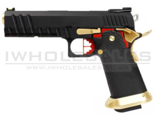 Armorer Works Custom Hi-Capa GBBP (Full Black Slide - Black Frame - Gold Barrel - AW-HX2002)