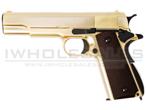 WE 1911A Titanium Gold Gas Blowback Pistol (Full metal - Gold)