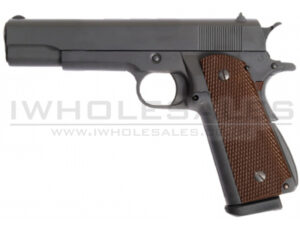 WE 1911 'Hi-Capa Mag.' Gas Blowback Pistol (Brown Grip - Black)