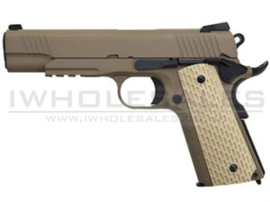 WE K-Warrior Gas Blowback Pistol (Tan - Rail - Rubber Grip)
