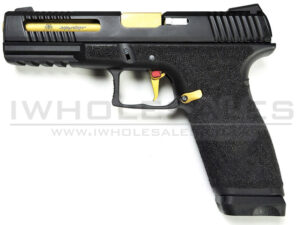 APS Spyder Dual Power Pistol (Black - Gold Barrel - X1-CAP)