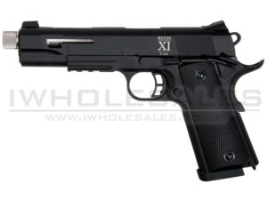 Secutor - Rudis XI - 1911 Custom Pistol (Silver Barrel - Co2 Powered - Gas Ready - Black)