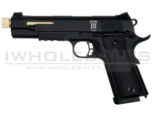 SECUTOR - Rudis III - 1911 Custom Pistol (Gold Barrel - Co2 Powered - Gas Ready - Black)