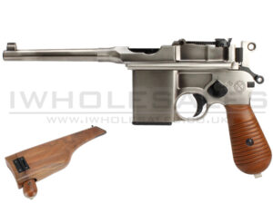 WE 712 Gas Pistol (with Stock & Case in 1 - Silver - WE-712)