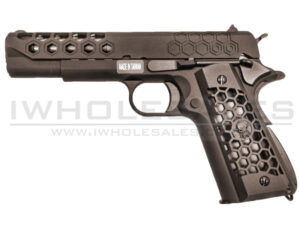 WE 1911 Hex Cut GBB Pistol (Black)