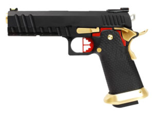 Armorer Works Custom Hi-Capa GBBP (Black Slide - Gold Barrel - Fully Auto. - AW-HX2032)