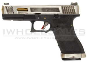 WE 19 Series Force Series Custom GBBP (Black - Silver Slide - Gold Barrel)
