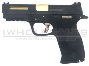 WE Custom Big Bird Black (Black Slide and Gold Barrel - Cut Slide)