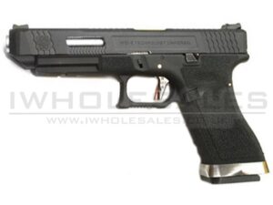 WE Custom 34 Series Pistol (Black Slide and Silver Barrel - Black)