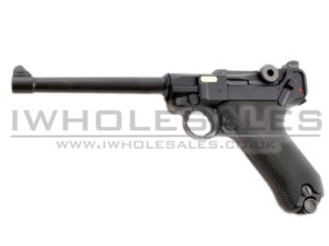 WE P08 Gasbb Pistol (6 inch - M - Full Metal - Black)