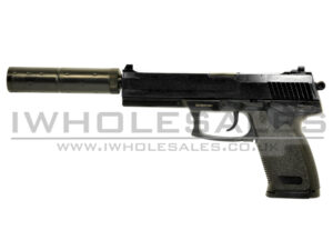 Double Eagle M23 Spring Pistol with Silencer (Black)