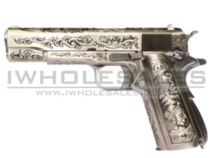WE 1911 Engraved 'Mehico Druglord' Gas Blow Back Pistol (WE-71045)